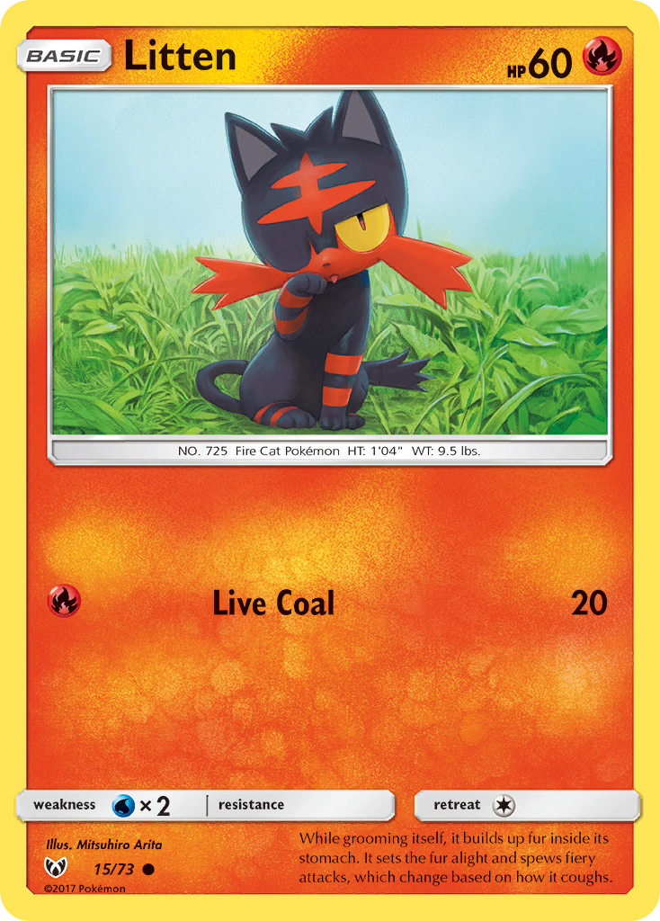 Litten (15/73) [Sun & Moon: Shining Legends] | Clutch Gaming