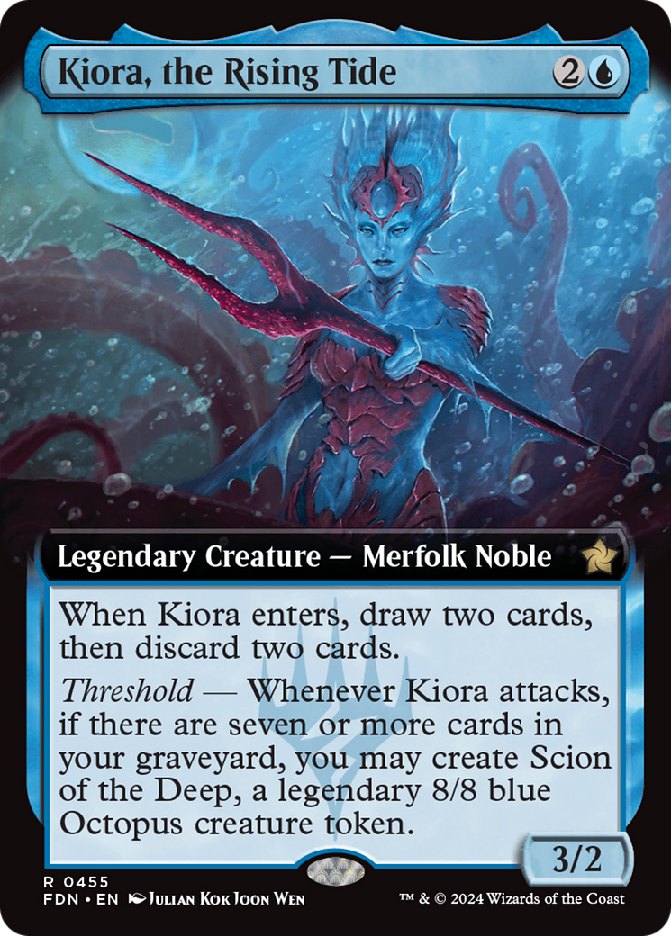 Kiora, the Rising Tide (Extended Art) [Foundations] | Clutch Gaming