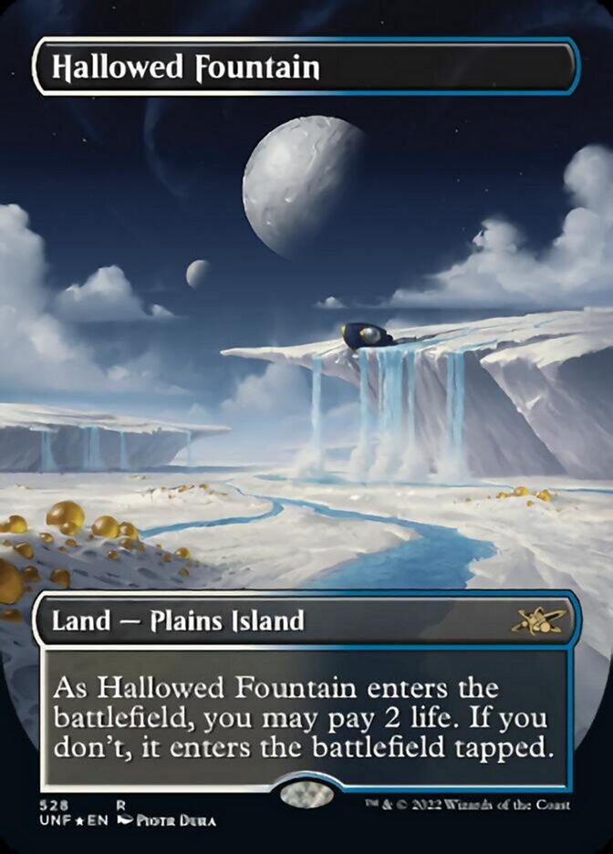 Hallowed Fountain (Borderless) (Galaxy Foil) [Unfinity] | Clutch Gaming