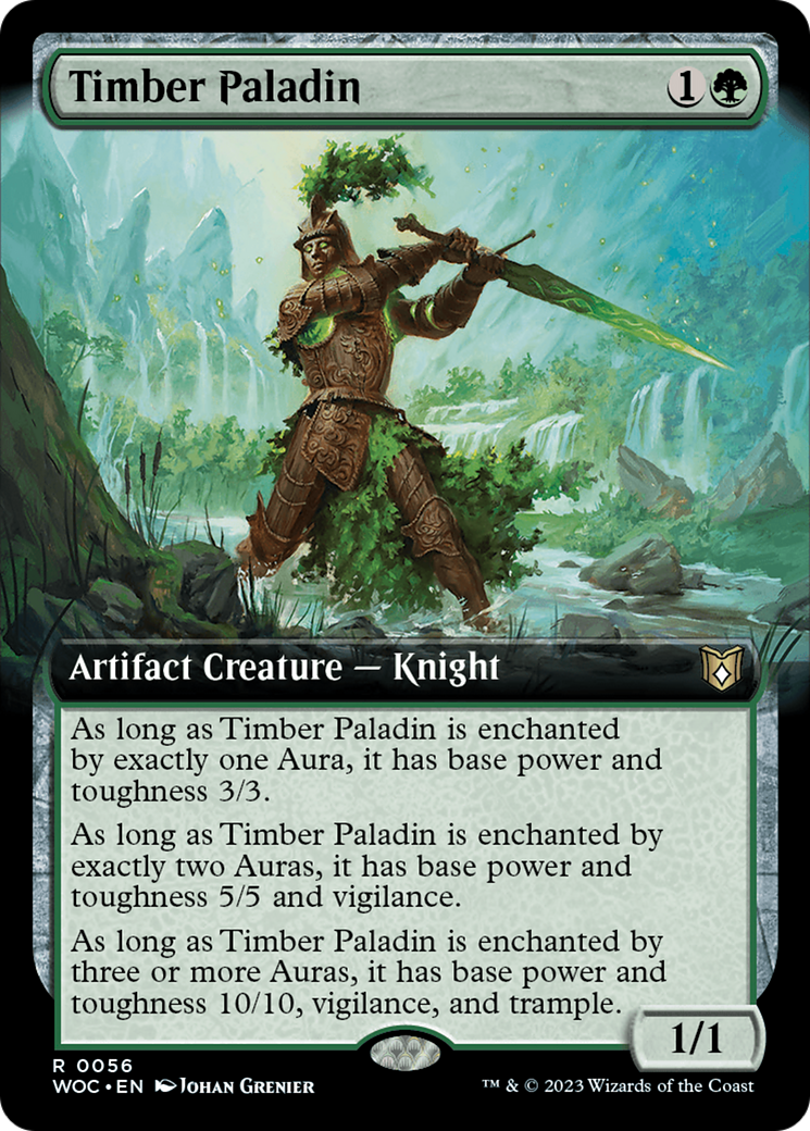 Timber Paladin (Extended Art) [Wilds of Eldraine Commander] | Clutch Gaming