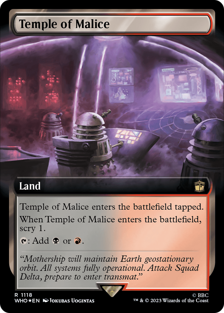 Temple of Malice (Extended Art) (Surge Foil) [Doctor Who] | Clutch Gaming