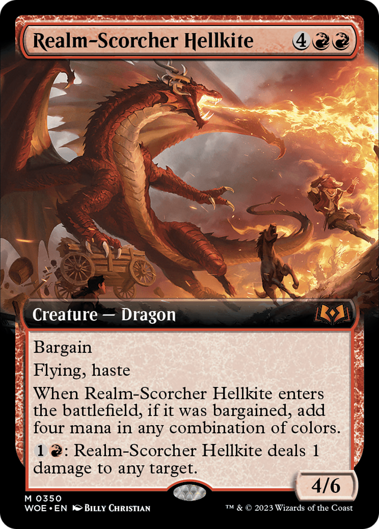 Realm-Scorcher Hellkite (Extended Art) [Wilds of Eldraine] | Clutch Gaming