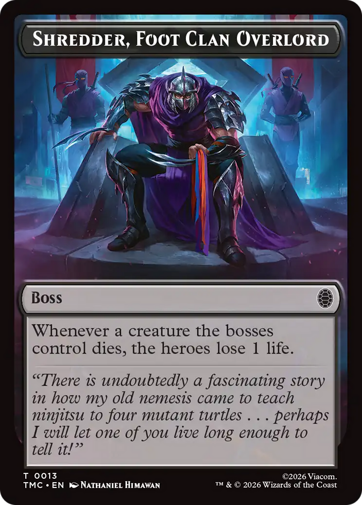 Shredder, Foot Clan Overlord [Teenage Mutant Ninja Turtles Commander Tokens] | Clutch Gaming