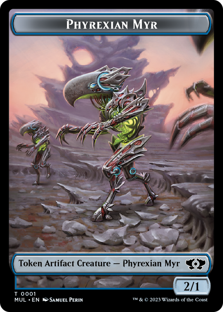 Phyrexian Myr // Knight Double-Sided Token [March of the Machine Tokens] | Clutch Gaming