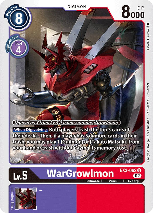 WarGrowlmon [EX3-062] [Draconic Roar] | Clutch Gaming