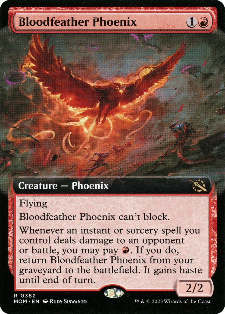 Bloodfeather Phoenix (Extended Art) [March of the Machine] | Clutch Gaming