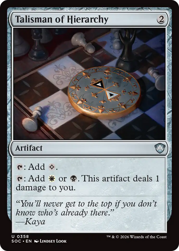 Talisman of Hierarchy [Secrets of Strixhaven Commander] | Clutch Gaming