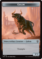 Golem (0014) // Thopter (0010) Double-Sided Token [Aetherdrift Tokens] | Clutch Gaming