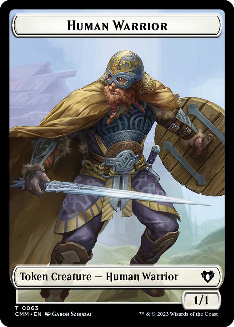 Human Warrior // Zombie Army Double-Sided Token [Commander Masters Tokens] | Clutch Gaming