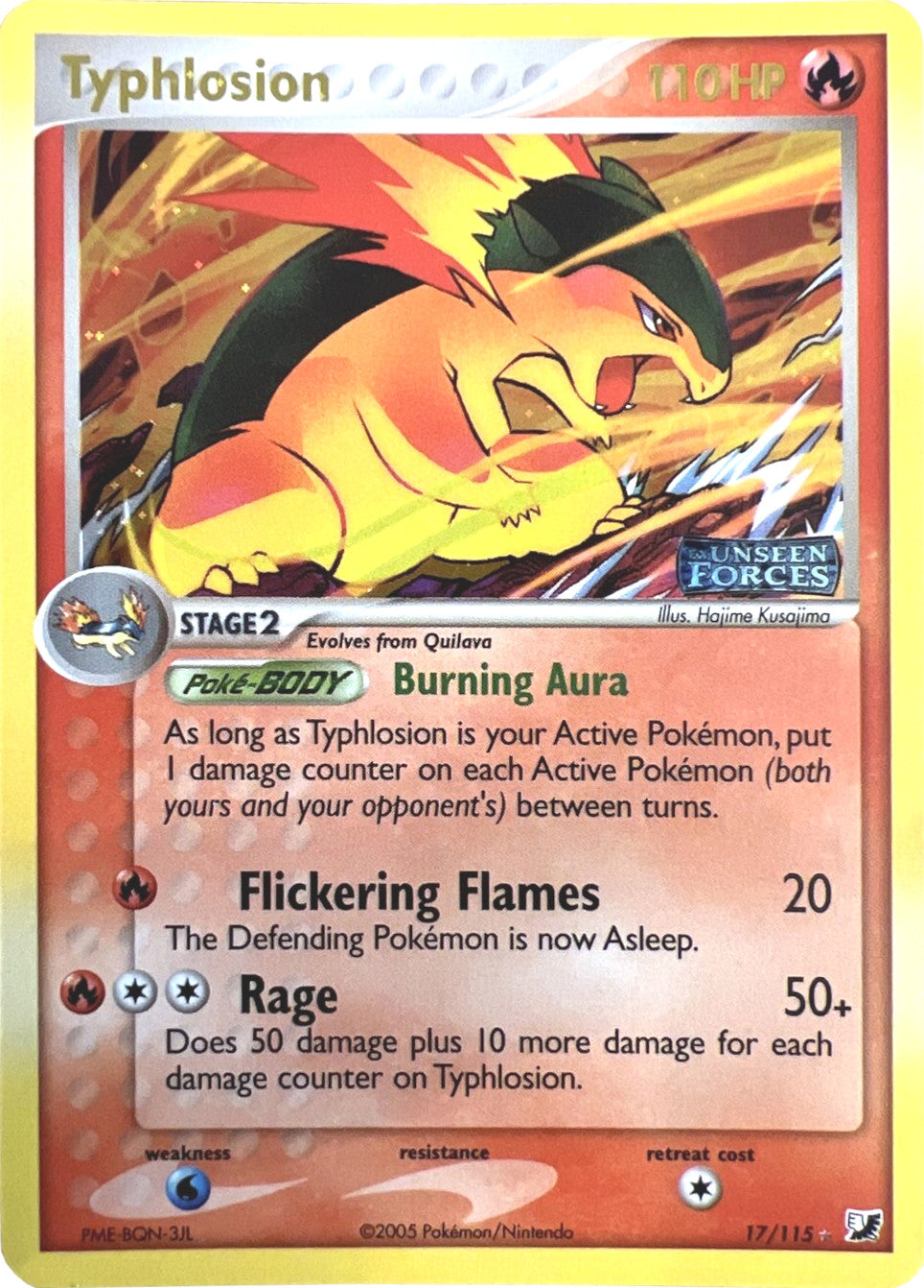 Typhlosion (17/115) (Stamped) [EX: Unseen Forces] | Clutch Gaming