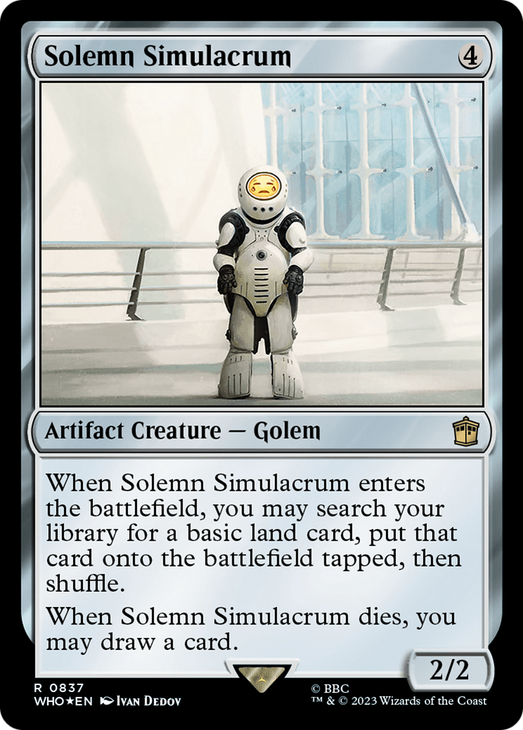 Solemn Simulacrum (Surge Foil) [Doctor Who] | Clutch Gaming