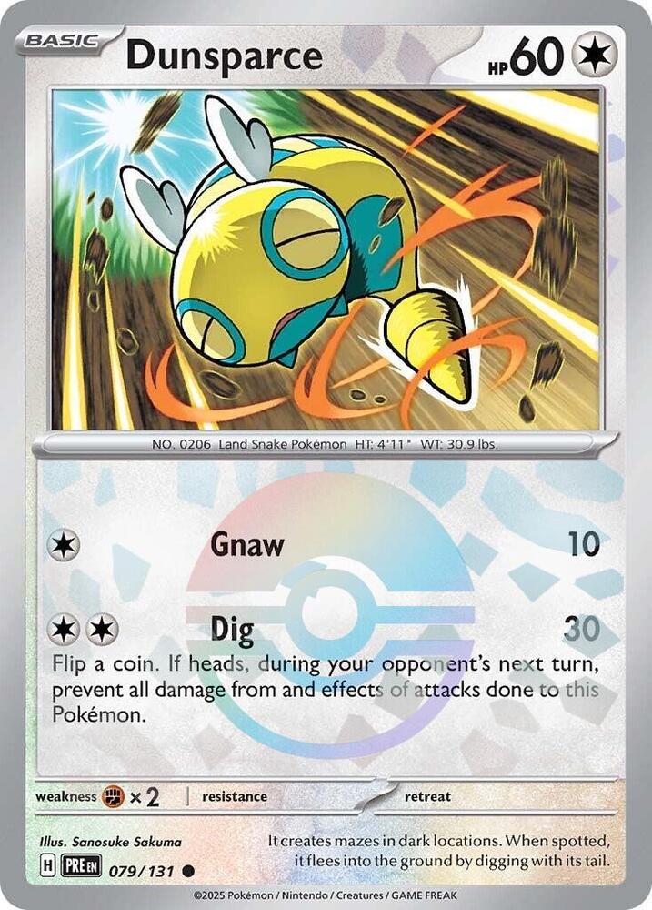 Dunsparce (079/131) (Poke Ball Pattern) [Scarlet & Violet: Prismatic Evolutions] | Clutch Gaming