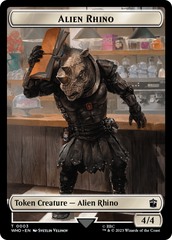 Alien Rhino // Mutant Double-Sided Token [Doctor Who Tokens] | Clutch Gaming