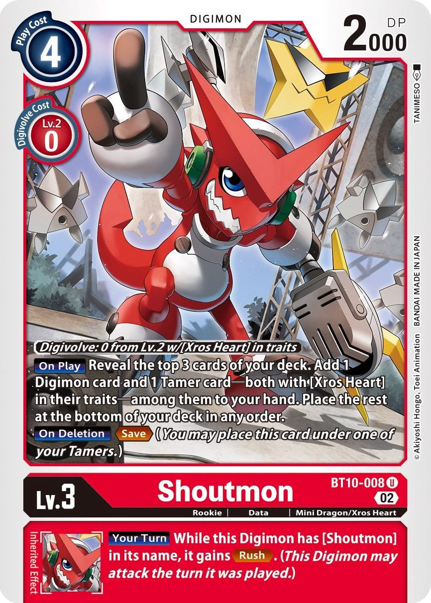 Shoutmon [BT10-008] [Xros Encounter] | Clutch Gaming