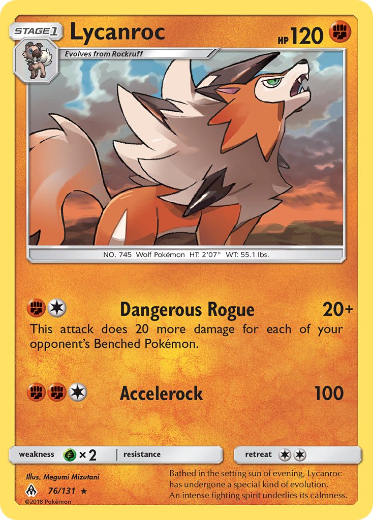 Lycanroc (76/131) (Theme Deck Exclusive) [Sun & Moon: Forbidden Light] | Clutch Gaming