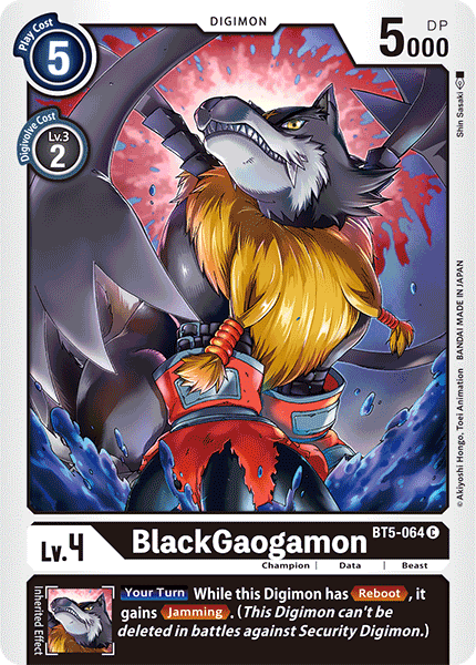 BlackGaogamon [BT5-064] [Battle of Omni] | Clutch Gaming