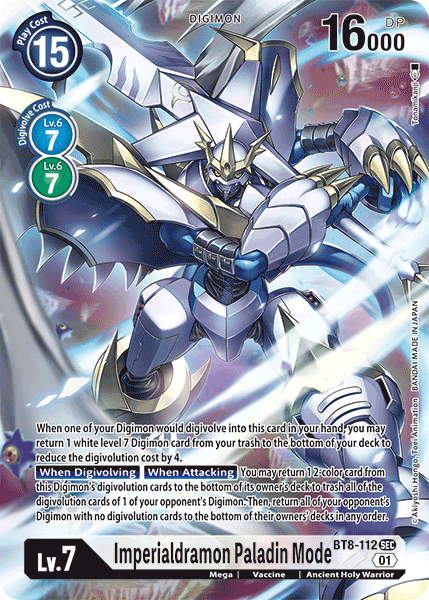 Imperialdramon: Paladin Mode [BT8-112] (Alternate Art) [New Awakening] | Clutch Gaming