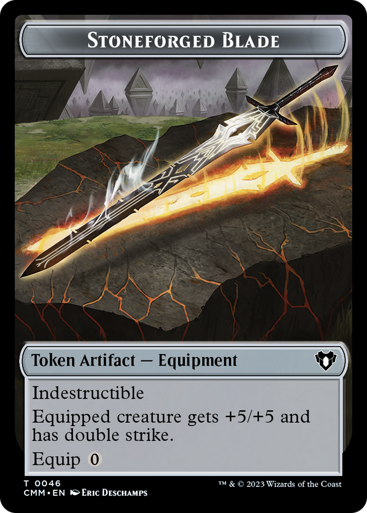 Stoneforged Blade Token [Commander Masters Tokens] | Clutch Gaming