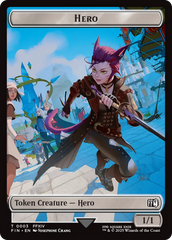 Spirit // Hero (0002) Double-Sided Token [FINAL FANTASY Commander Tokens] | Clutch Gaming