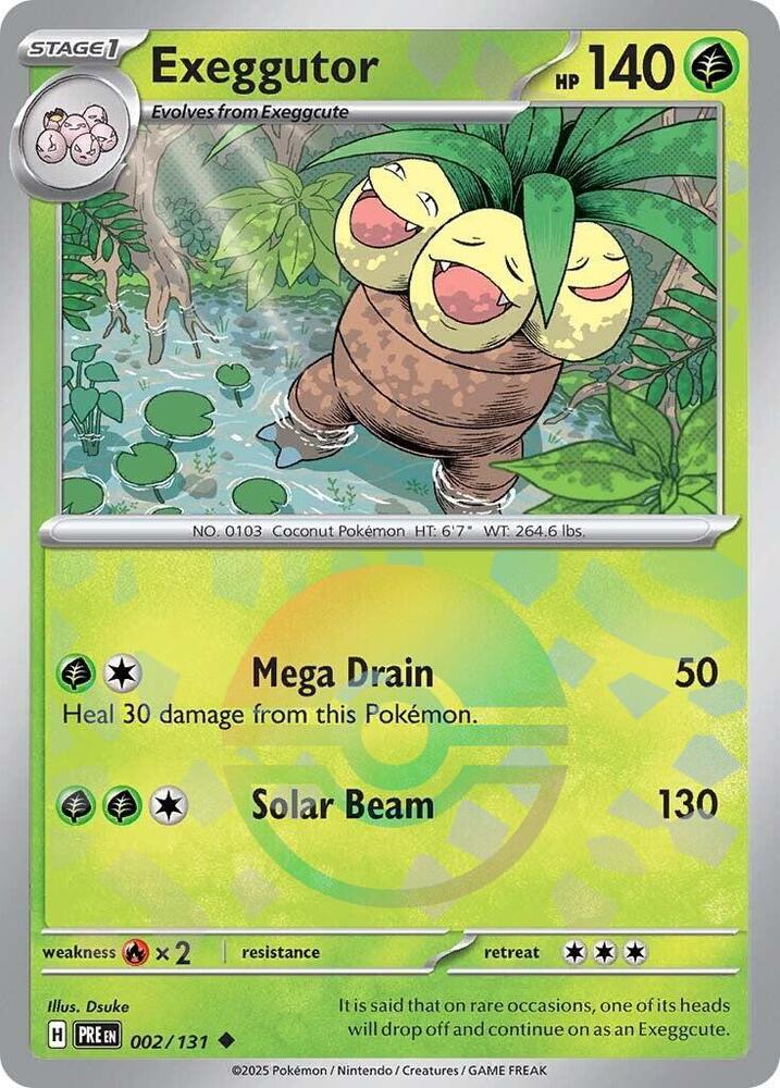 Exeggutor (002/131) (Poke Ball Pattern) [Scarlet & Violet: Prismatic Evolutions] | Clutch Gaming