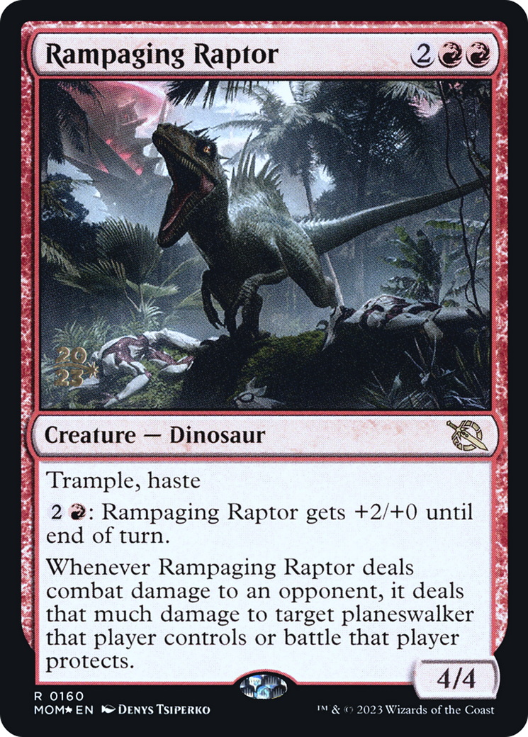 Rampaging Raptor [March of the Machine Prerelease Promos] | Clutch Gaming