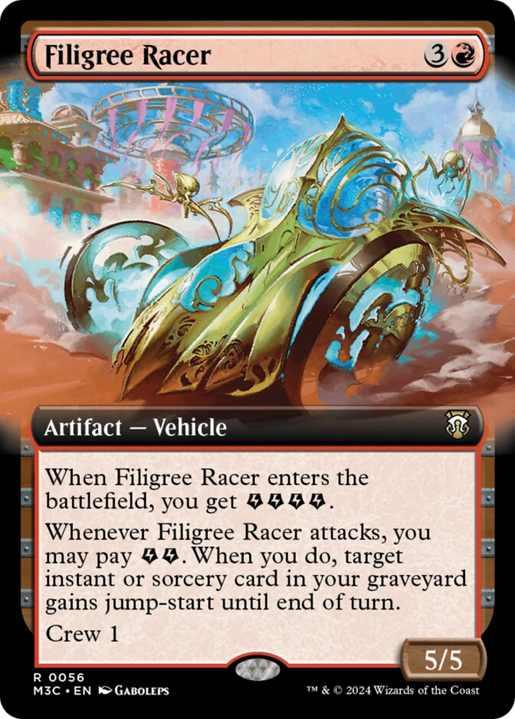 Filigree Racer (Extended Art) (Ripple Foil) [Modern Horizons 3 Commander] | Clutch Gaming