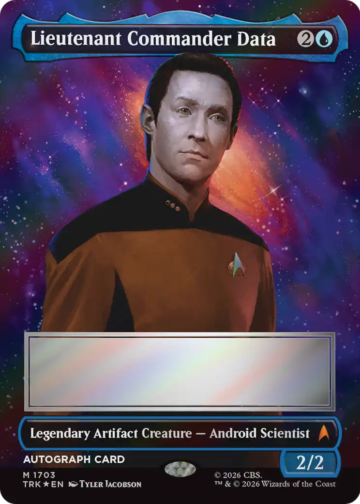 Lieutenant Commander Data (Borderless) (Signed) [Star Trek] | Clutch Gaming