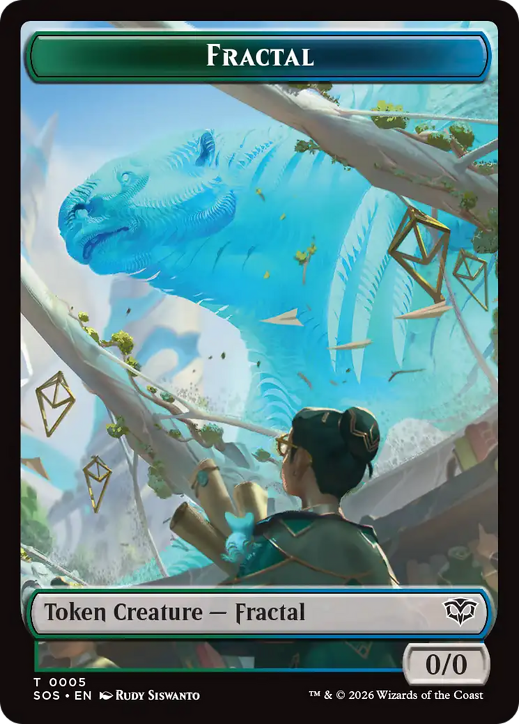 Fractal (0005) // Spirit (0011) Double-Sided Token [Secrets of Strixhaven Tokens] | Clutch Gaming