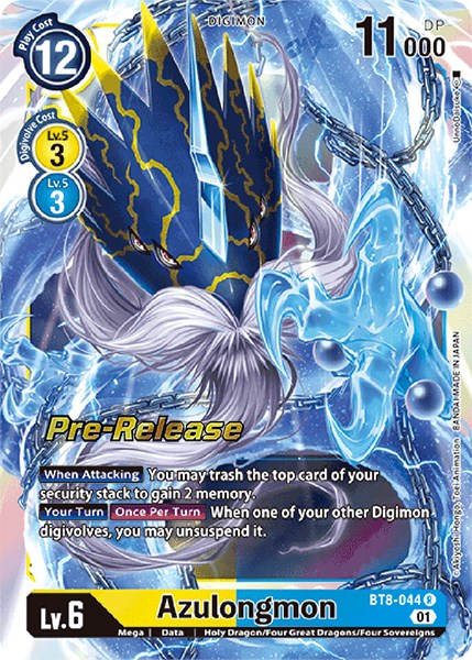 Azulongmon [BT8-044] [New Awakening Pre-Release Cards] | Clutch Gaming