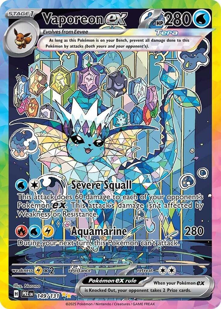 Vaporeon ex (149/131) [Scarlet & Violet: Prismatic Evolutions] | Clutch Gaming