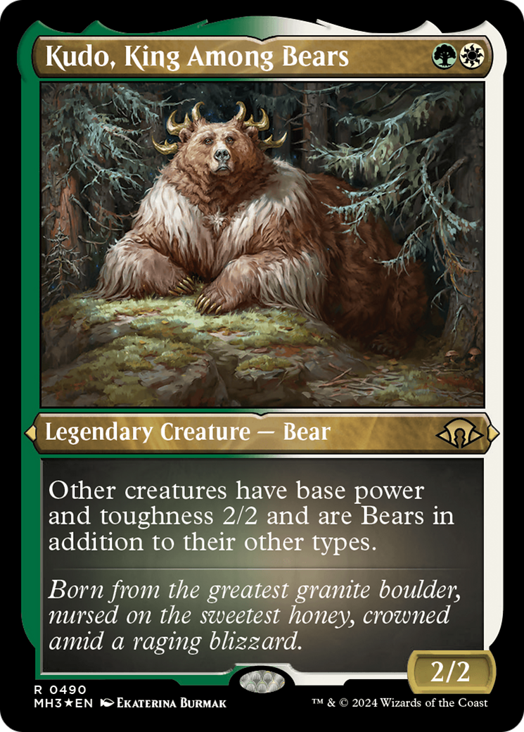 Kudo, King Among Bears (Foil Etched) [Modern Horizons 3] | Clutch Gaming