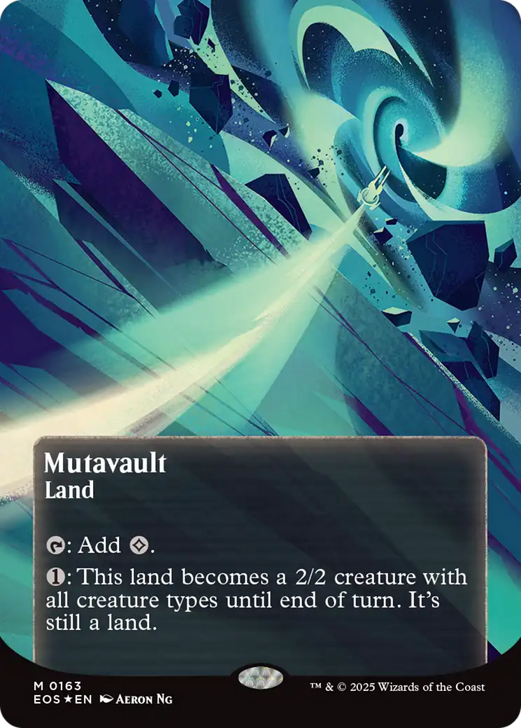 Mutavault (0163) (Borderless) (Galaxy Foil) [Edge of Eternities: Stellar Sights] | Clutch Gaming