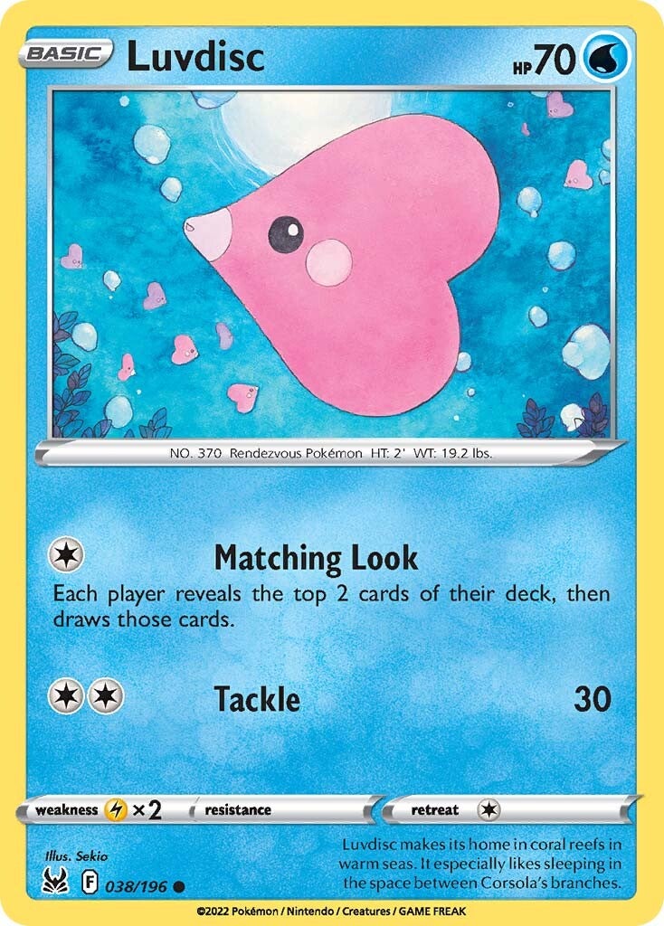 Luvdisc (038/196) [Sword & Shield: Lost Origin] | Clutch Gaming