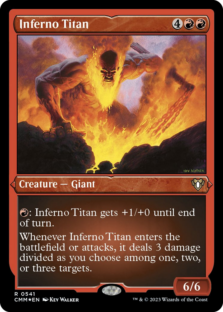 Inferno Titan (Foil Etched) [Commander Masters] | Clutch Gaming