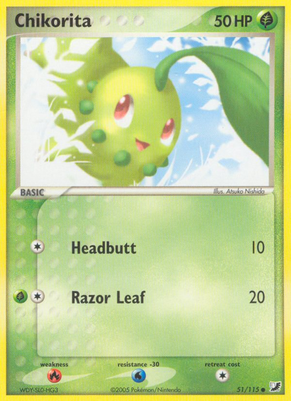 Chikorita (51/115) [EX: Unseen Forces] | Clutch Gaming