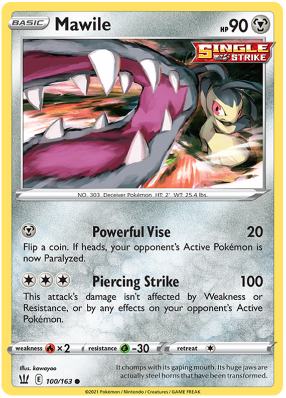 Mawile (100/163) [Sword & Shield: Battle Styles] | Clutch Gaming