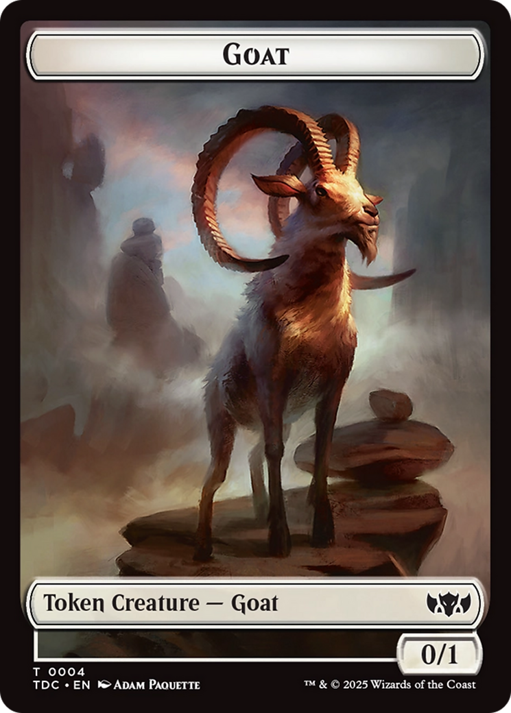 Plant // Goat Double-Sided Token [Tarkir: Dragonstorm Commander Tokens] | Clutch Gaming