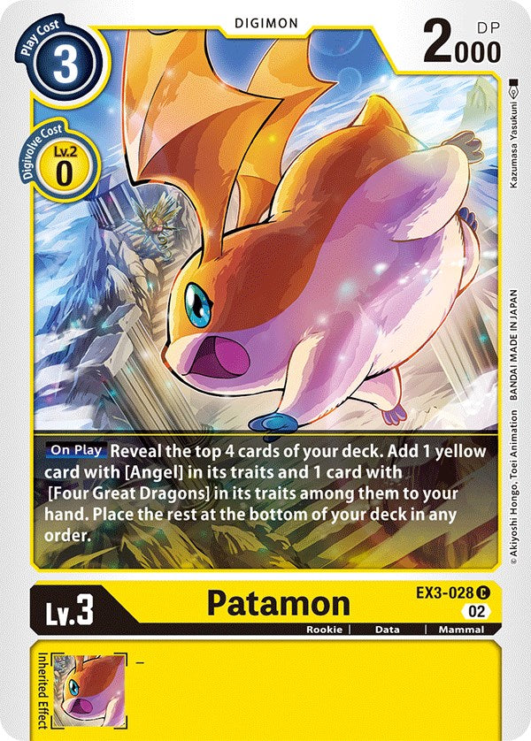 Patamon [EX3-028] [Draconic Roar] | Clutch Gaming