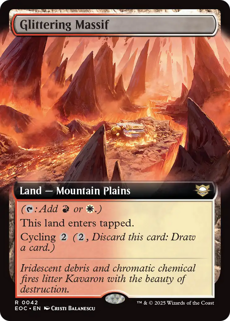 Glittering Massif (Extended Art) [Edge of Eternities Commander] | Clutch Gaming