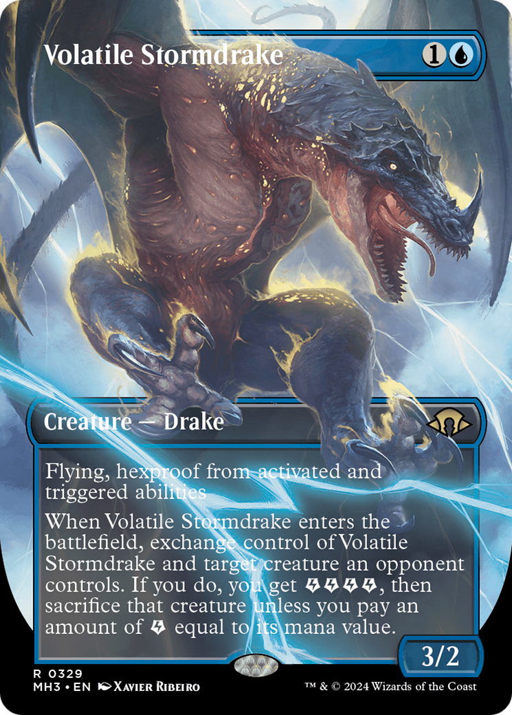 Volatile Stormdrake (Borderless) [Modern Horizons 3] | Clutch Gaming