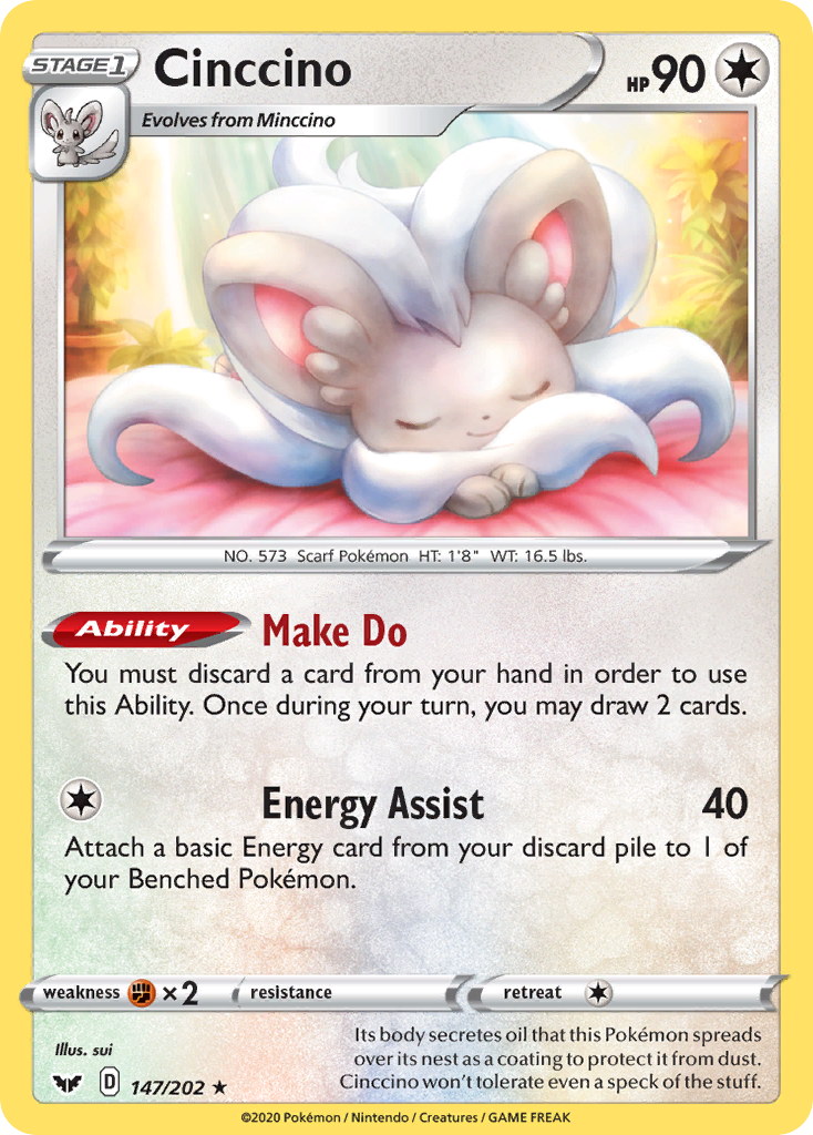 Cinccino (147/202) [Sword & Shield: Base Set] | Clutch Gaming