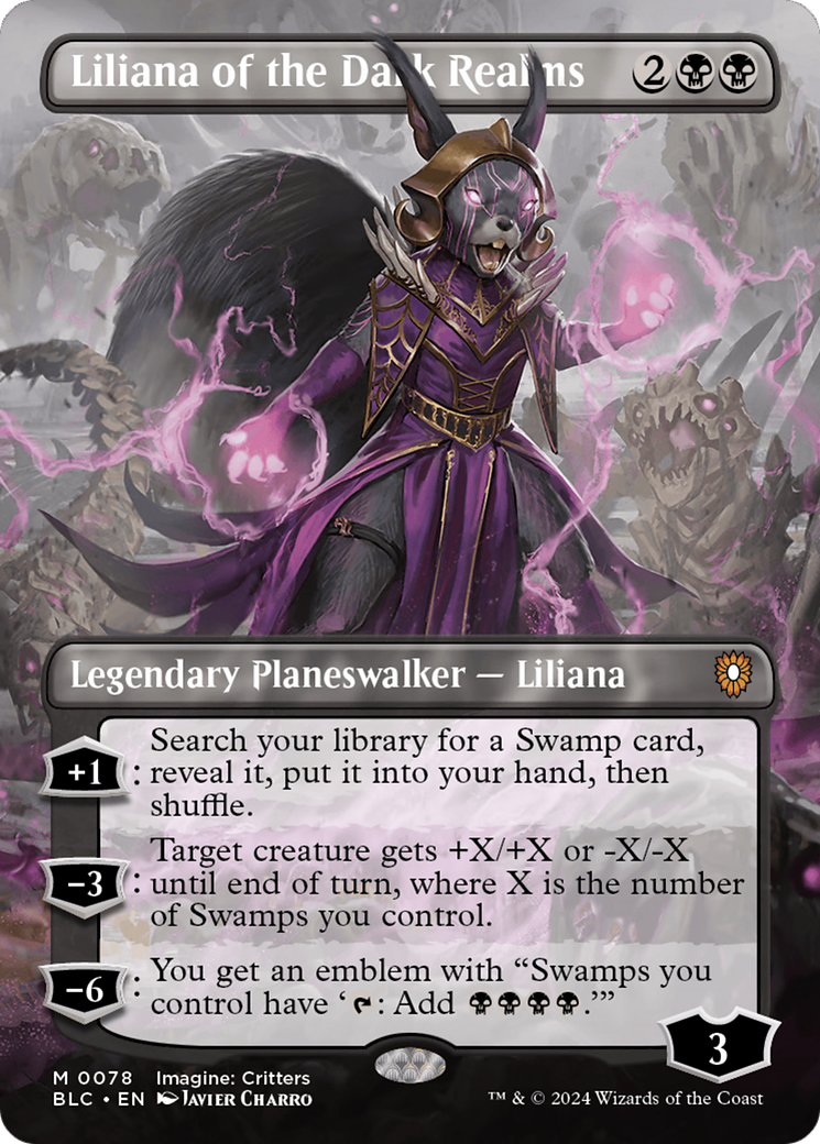 Liliana of the Dark Realms (Borderless) [Bloomburrow Commander] | Clutch Gaming