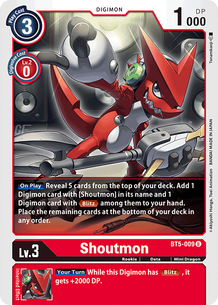 Shoutmon [BT5-009] [Battle of Omni] | Clutch Gaming