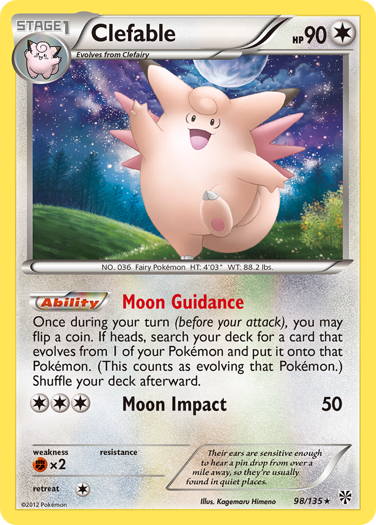 Clefable (98/135) [Black & White: Plasma Storm] | Clutch Gaming