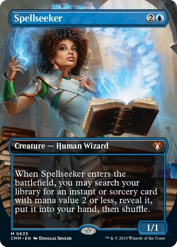 Spellseeker (Borderless Alternate Art) [Commander Masters] | Clutch Gaming