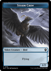 Storm Crow // Frog Lizard Double-Sided Token [Bloomburrow Commander Tokens] | Clutch Gaming