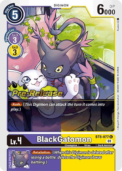 BlackGatomon [BT8-077] [New Awakening Pre-Release Cards] | Clutch Gaming