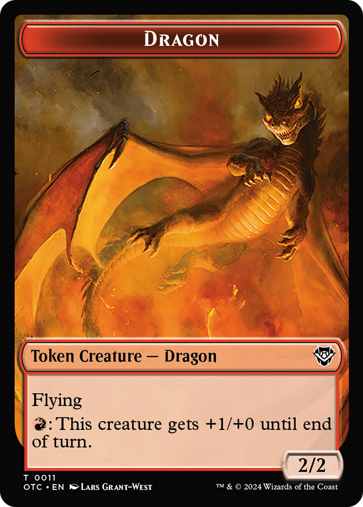 Dragon Egg // Dragon Double-Sided Token [Outlaws of Thunder Junction Commander Tokens] | Clutch Gaming