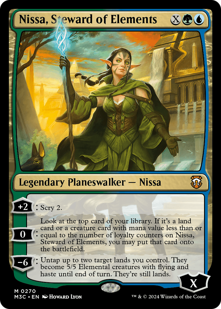 Nissa, Steward of Elements (Ripple Foil) [Modern Horizons 3 Commander] | Clutch Gaming