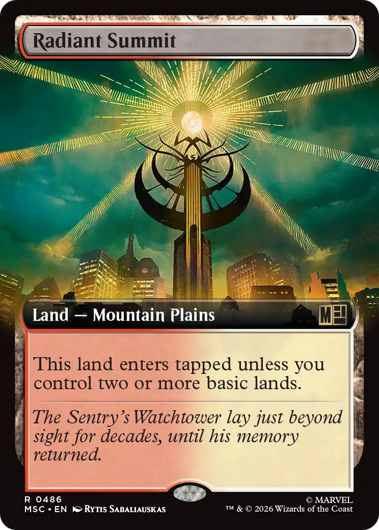 Radiant Summit (Extended Art) [Marvel Super Heroes Commander] | Clutch Gaming